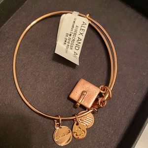 Alex and Ani Rosegold graduation cap charm